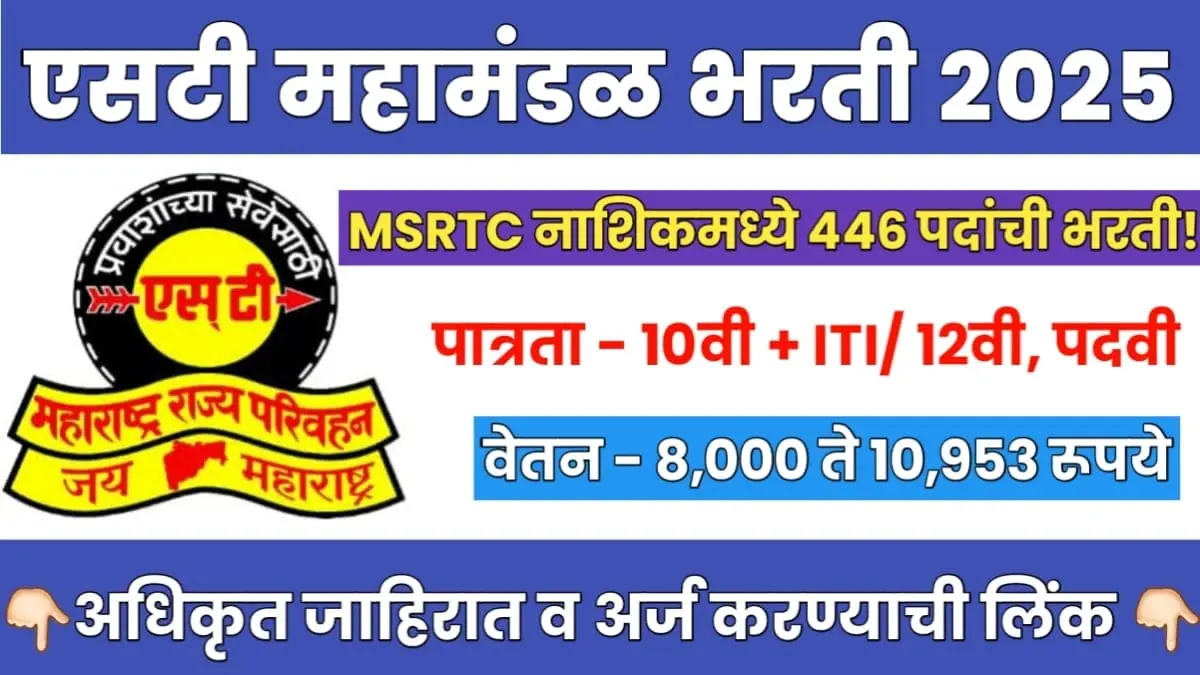 ST Mahamandal Bharti 2025 Last Date